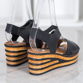 Goodin Sandales à la mode avec velcro le noir 2