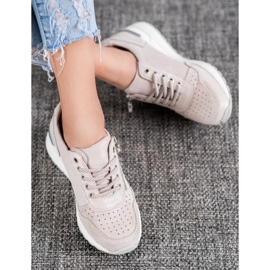 Baskets en cuir avec fermeture éclair VINCEZA brun 1