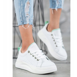 SHELOVET Baskets à la mode sur la plate-forme blanc 2