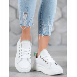 SHELOVET Baskets à la mode sur la plate-forme blanc 1