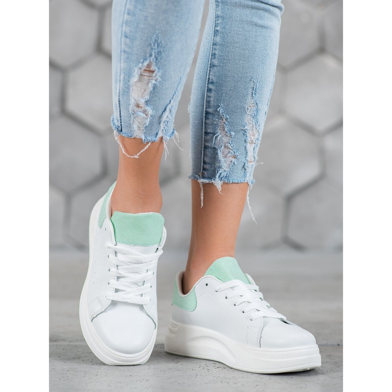 SHELOVET Chaussures de sport sur la plate-forme blanche 2