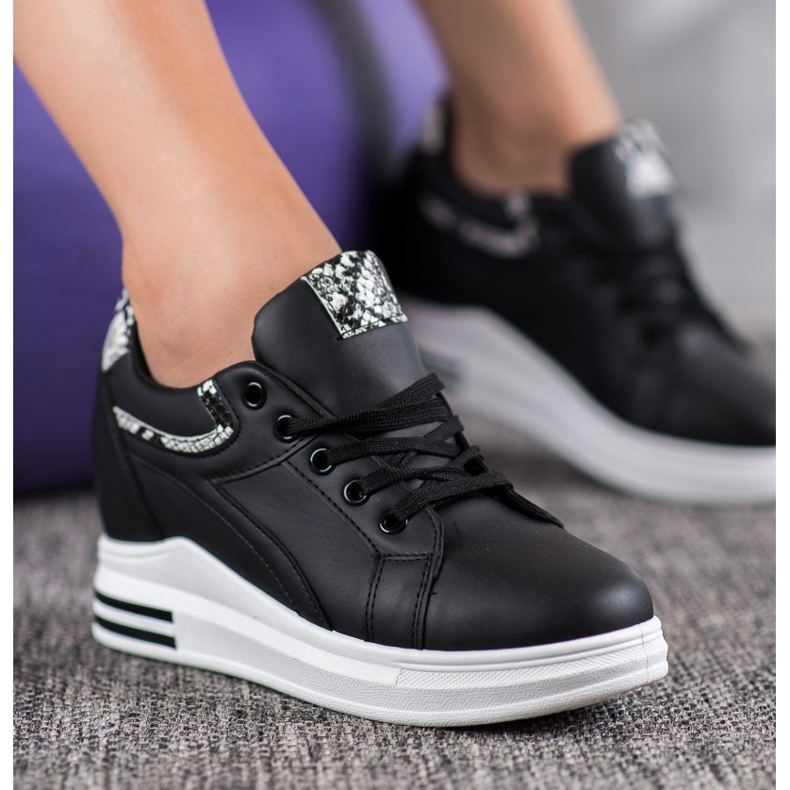 Lovery Espadrilles de coin noir 1