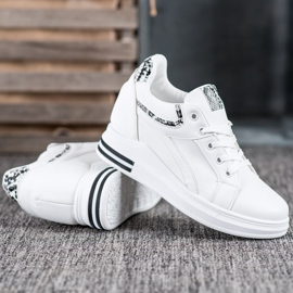 Lovery Espadrilles de coin blanc 1