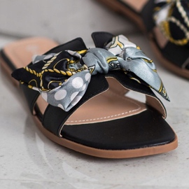 SHELOVET Pantoufles élégantes le noir 2 SHELOVET Pantoufles élégantes le noir 2