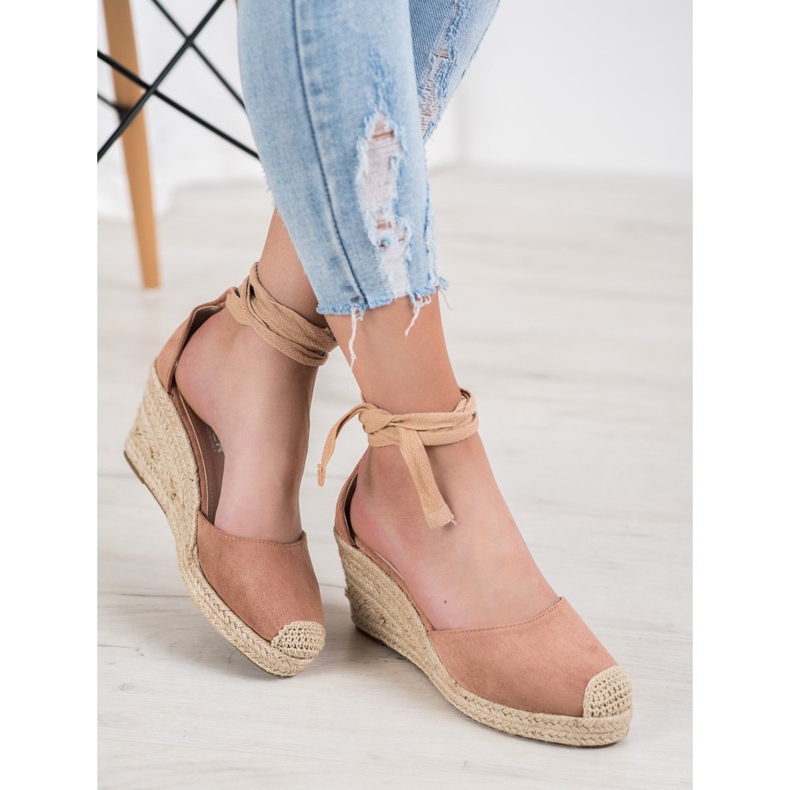 SHELOVET Espadrilles Compensées rose 1 SHELOVET Espadrilles Compensées rose 1