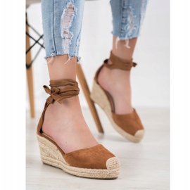 SHELOVET Espadrilles Compensées brun 2