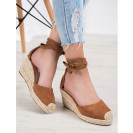 SHELOVET Espadrilles Compensées brun 3