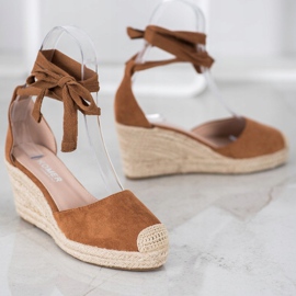 SHELOVET Espadrilles Compensées brun 4