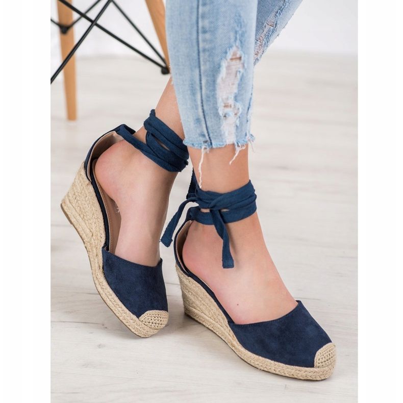 SHELOVET Espadrilles Compensées bleu 1