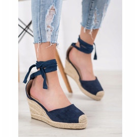 SHELOVET Espadrilles Compensées bleu 4