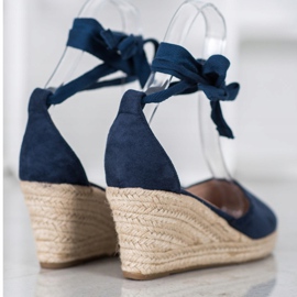 SHELOVET Espadrilles Compensées bleu 2