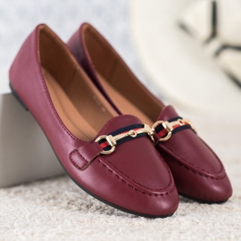 Clowse Seigneurs à la mode avec cuir écologique rouge 2