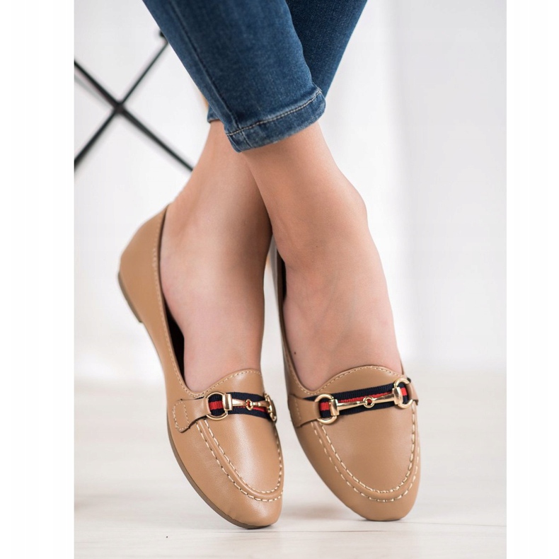 Clowse Seigneurs à la mode avec cuir écologique brun 1