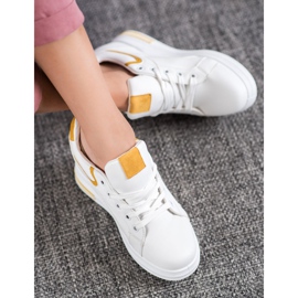 Lovery Espadrilles de coin blanc 1