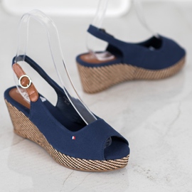 SHELOVET Sandales compensées classiques bleu 1