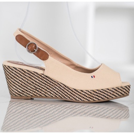 SHELOVET Sandales compensées classiques brun 6