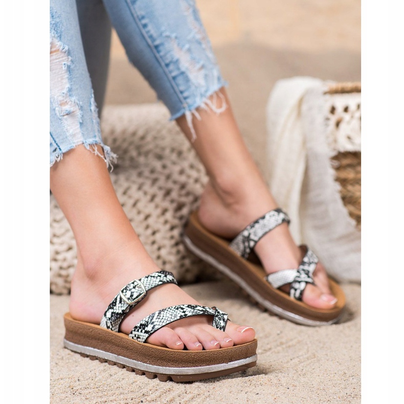 Comer Pantoufles Sur La Plateforme De La Mode multicolore 1