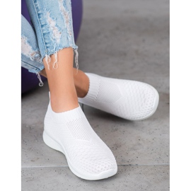 SHELOVET Baskets à enfiler blanc 2