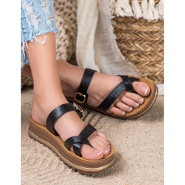 Comer Pantoufles Sur La Plateforme De La Mode le noir 2