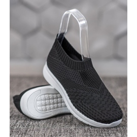SHELOVET Baskets à enfiler noir 1