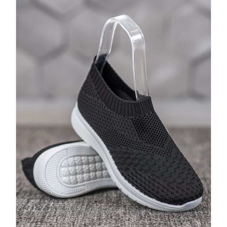 SHELOVET Baskets à enfiler noir 1