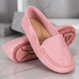 Clowse Mocassins en daim rose 3