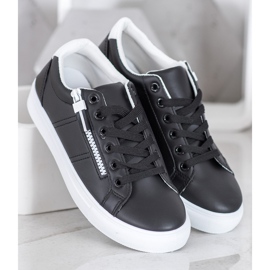 SHELOVET Baskets noires à fermeture éclair 1