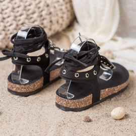 Seastar Sandales tongs nouées noir 1