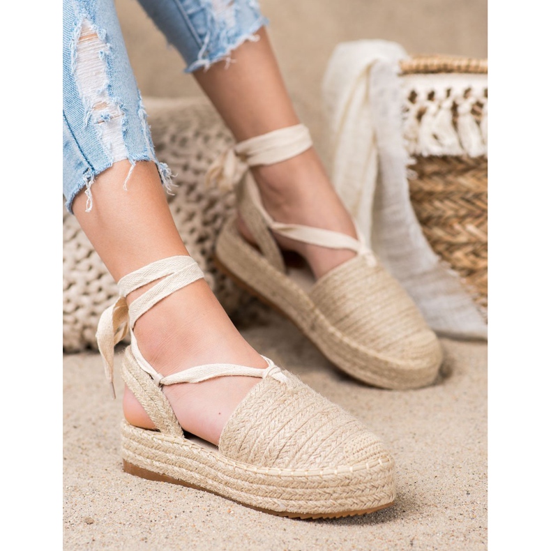 Seastar Sandales espadrilles nouées brun 1