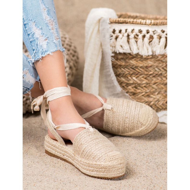 Seastar Sandales espadrilles nouées brun 2