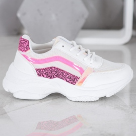 Marquiz Baskets avec empiècements néon blanche multicolore 4