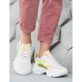 Marquiz Baskets avec empiècements fluo blanche multicolore 1