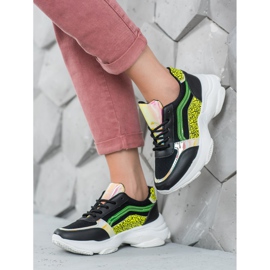 Marquiz Baskets avec empiècements néon le noir multicolore 2