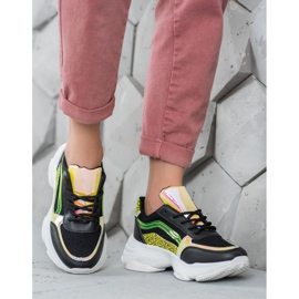 Marquiz Baskets avec empiècements néon le noir multicolore 3