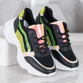 Marquiz Baskets avec empiècements néon le noir multicolore 1
