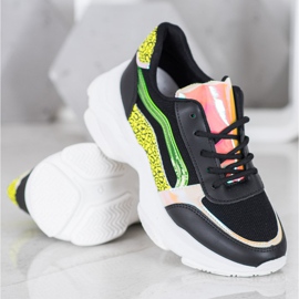Marquiz Baskets avec empiècements néon le noir multicolore 4