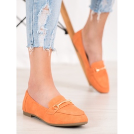 Nio Nio Mocassins élégants avec cuir écologique orange 1
