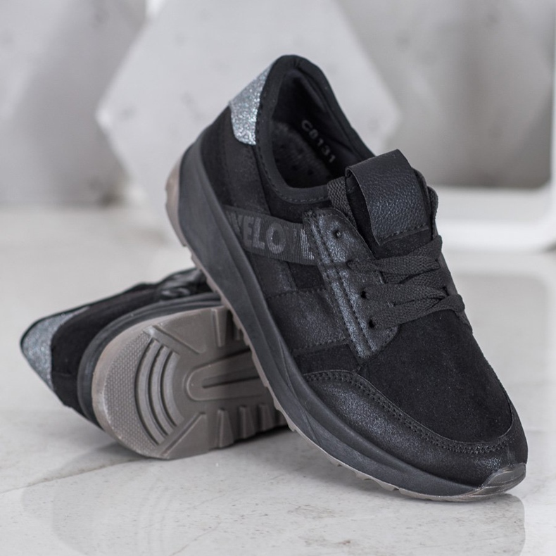 SHELOVET Chaussures de sport noires 1