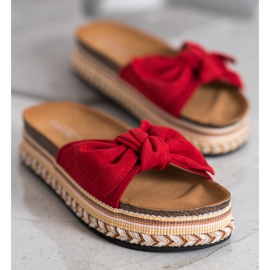 SHELOVET Pantoufles À La Mode Sur La Plateforme rouge 2 SHELOVET Pantoufles À La Mode Sur La Plateforme rouge 2