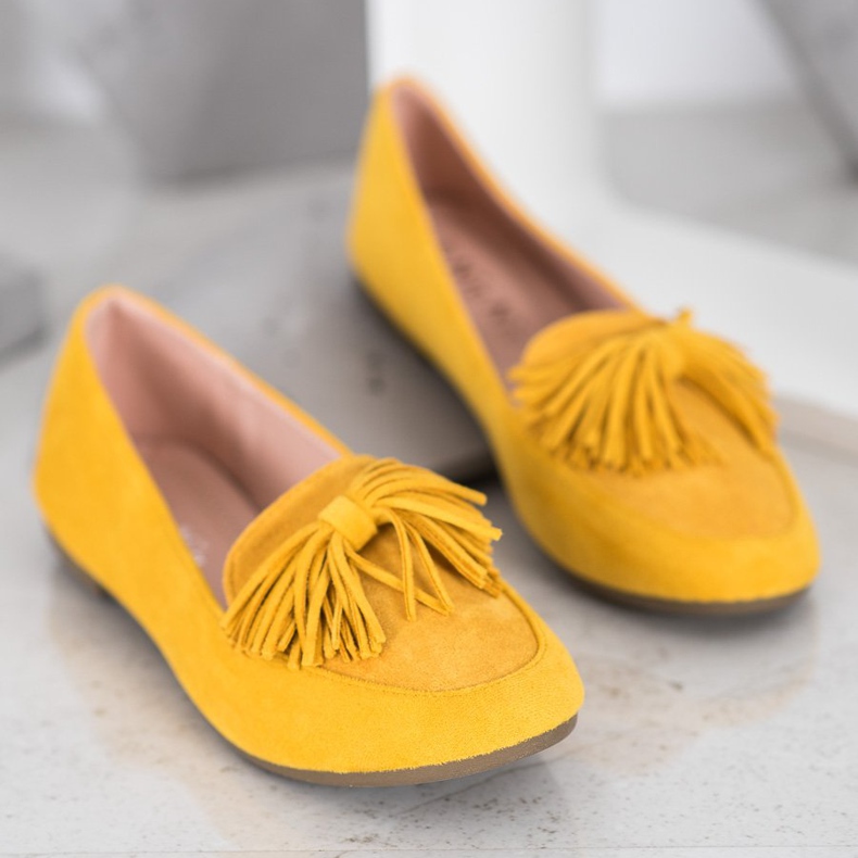 Nio Nio Mocassins à franges jaune 2