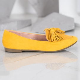 Nio Nio Mocassins à franges jaune 4