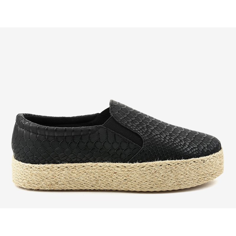 Espadrilles noires à enfiler 6140 le noir 2