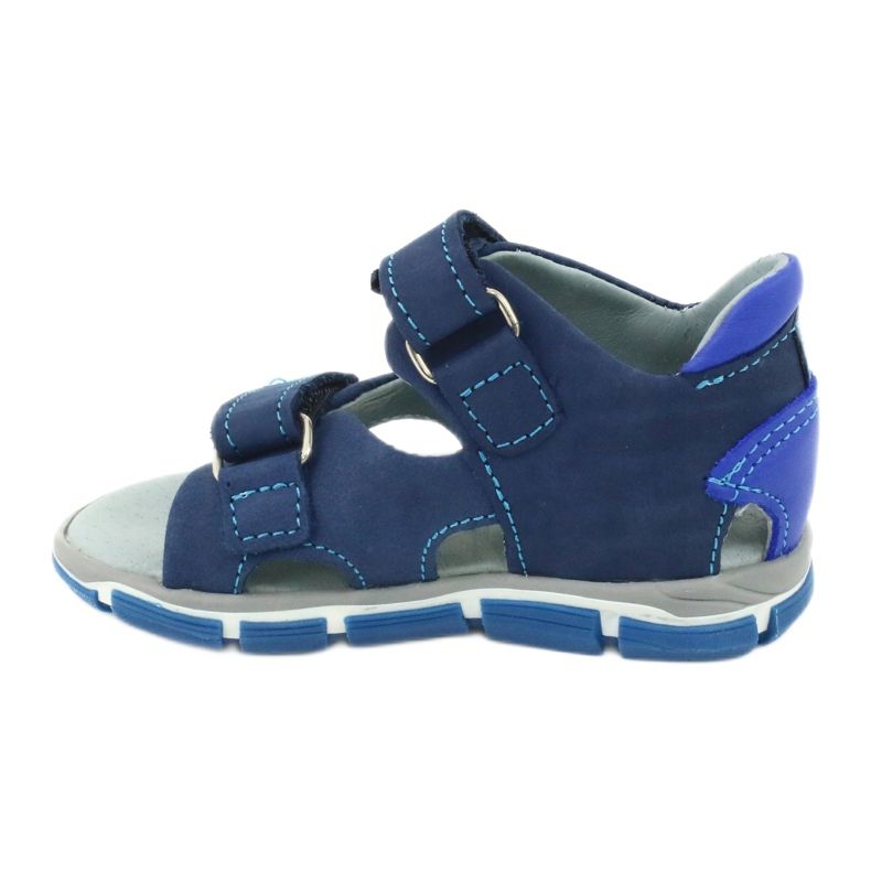 Mazurek Garçons en cuir avec velcro bleu marine 314 1