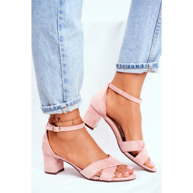 SEA Sandales en daim sur une barre Rose Nela 2