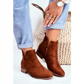 EVE Bottines Femme Talon Plat Spring Camel Viva brun 1