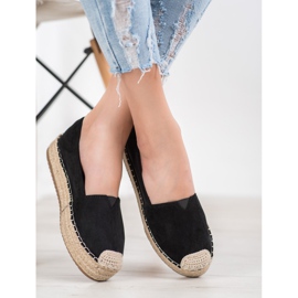 SHELOVET Espadrilles Sur La Plateforme le noir 1