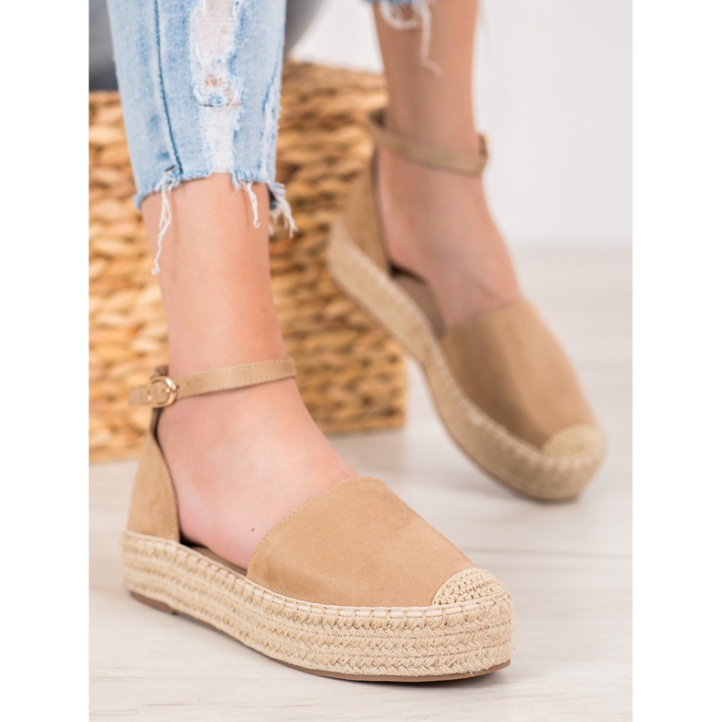 SHELOVET Espadrilles Avec Boucle brun 1