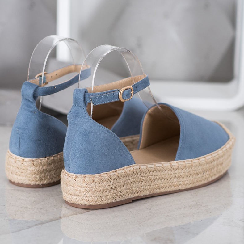SHELOVET Espadrilles Avec Boucle bleu 1