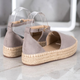 SHELOVET Espadrilles Avec Boucle gris 1