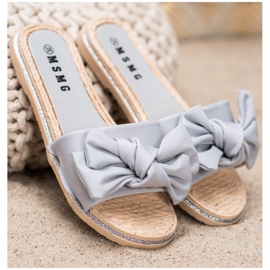 SHELOVET Pantoufles grises élégantes 1 SHELOVET Pantoufles grises élégantes 1